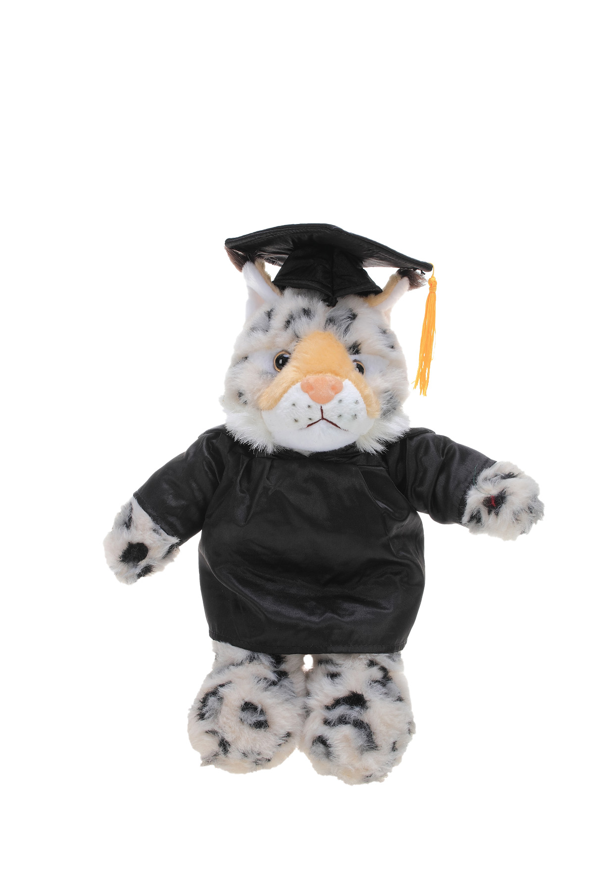 Soft Plush Wild Cat (Lynx) in Graduation Cap & Gown