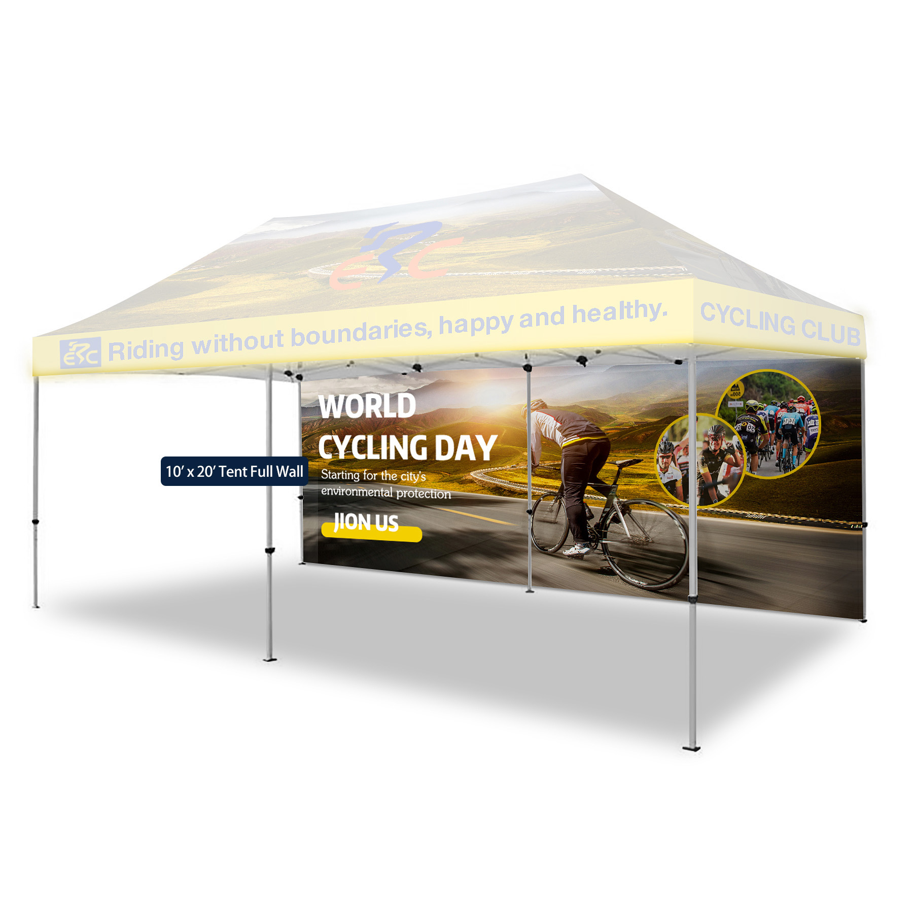 20' Full Color Custom Printed Tent Back Wall 2