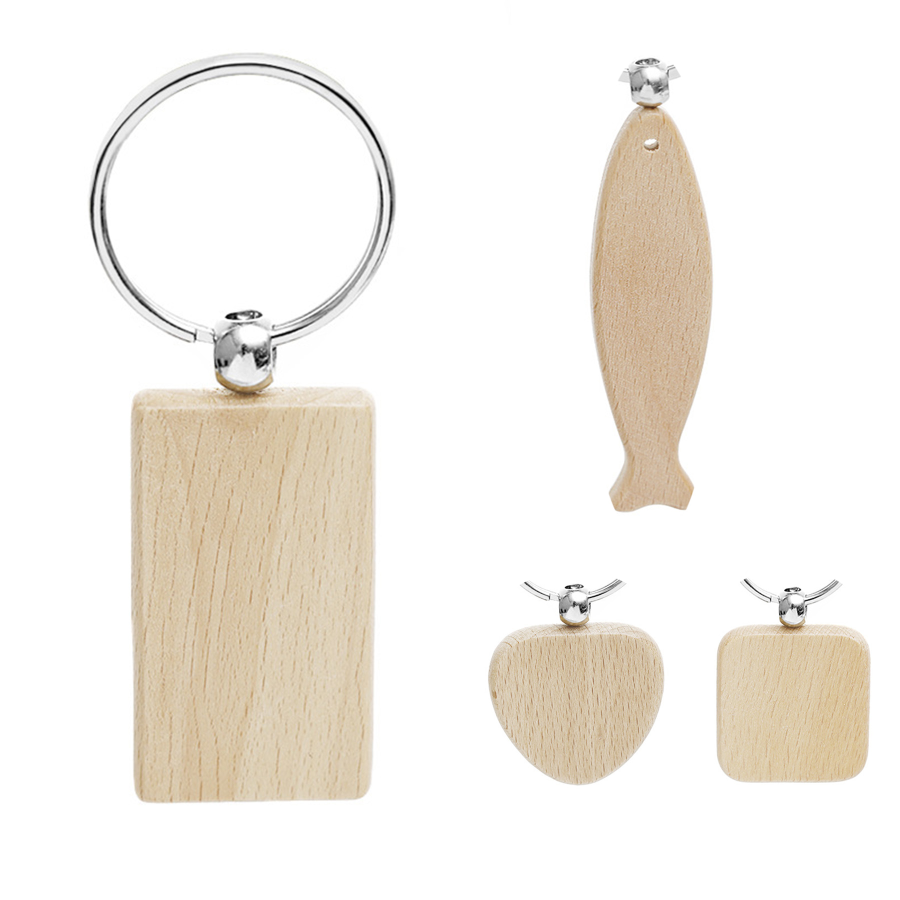 Wooden Circular Key Chain 1