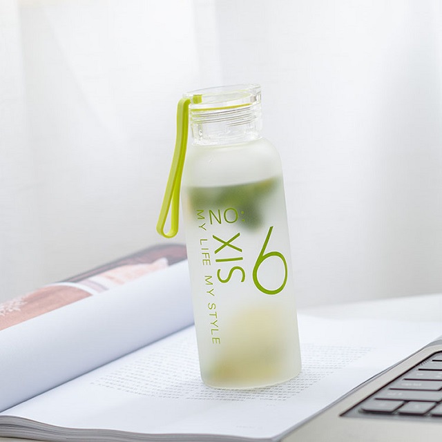 Glass Water Bottle 15 oz 3