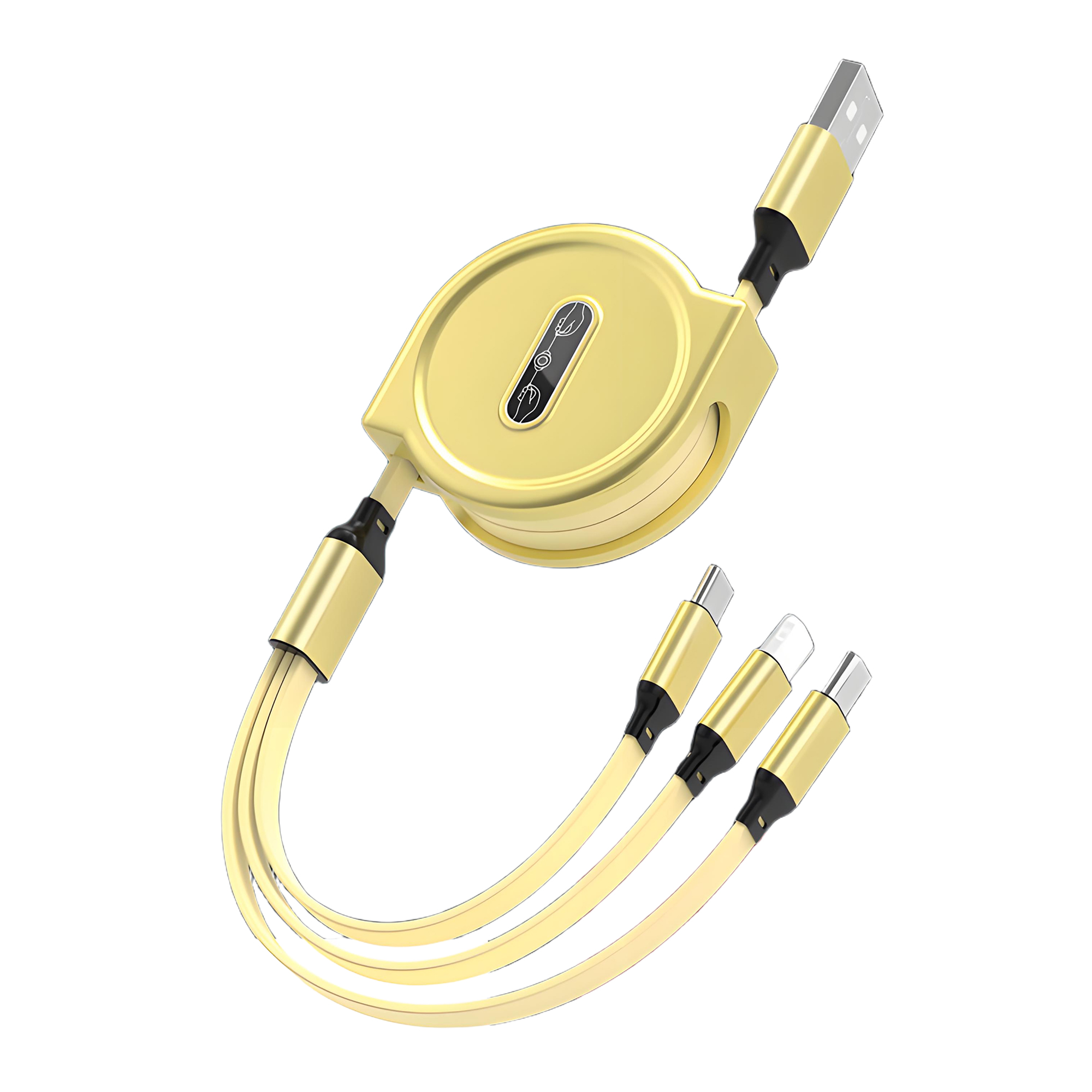 Retractable 3-in-1 Fast Charging Cable 2