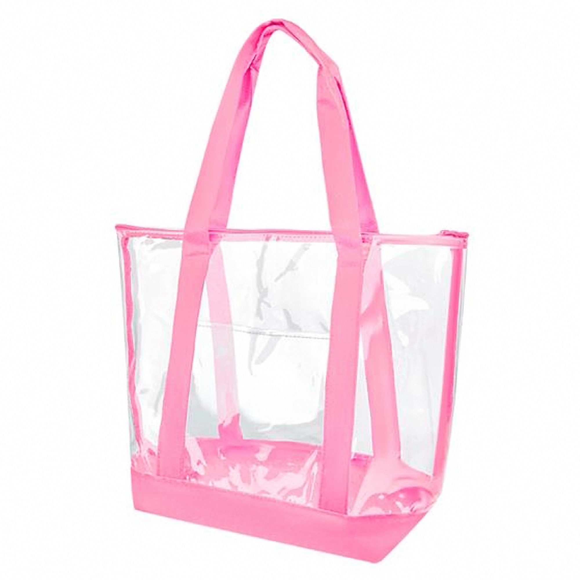 Colored Handle Clear Plastic Tote Bag 5