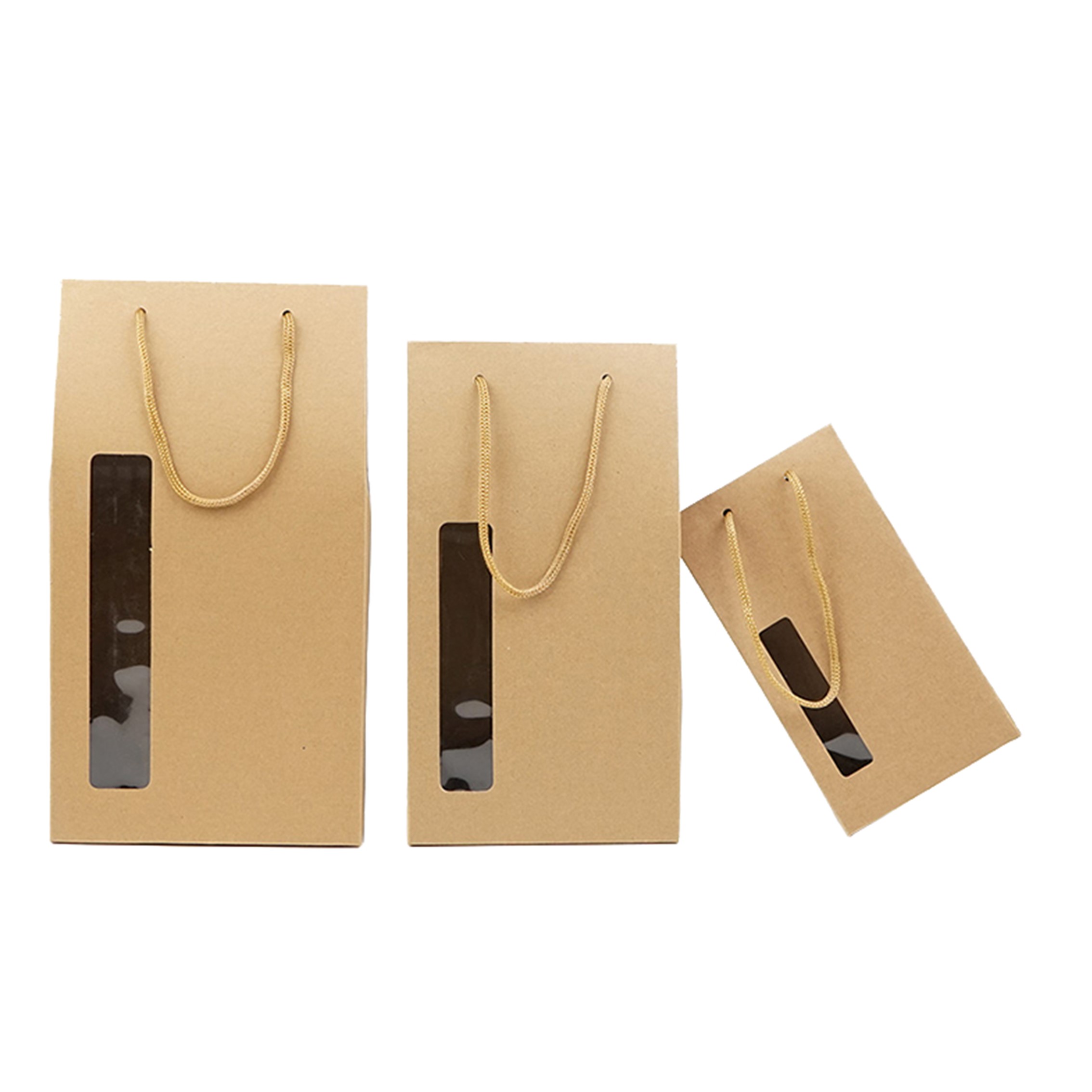 Paper Bag Kraft Paper Food Package Bag With Clear Window 4