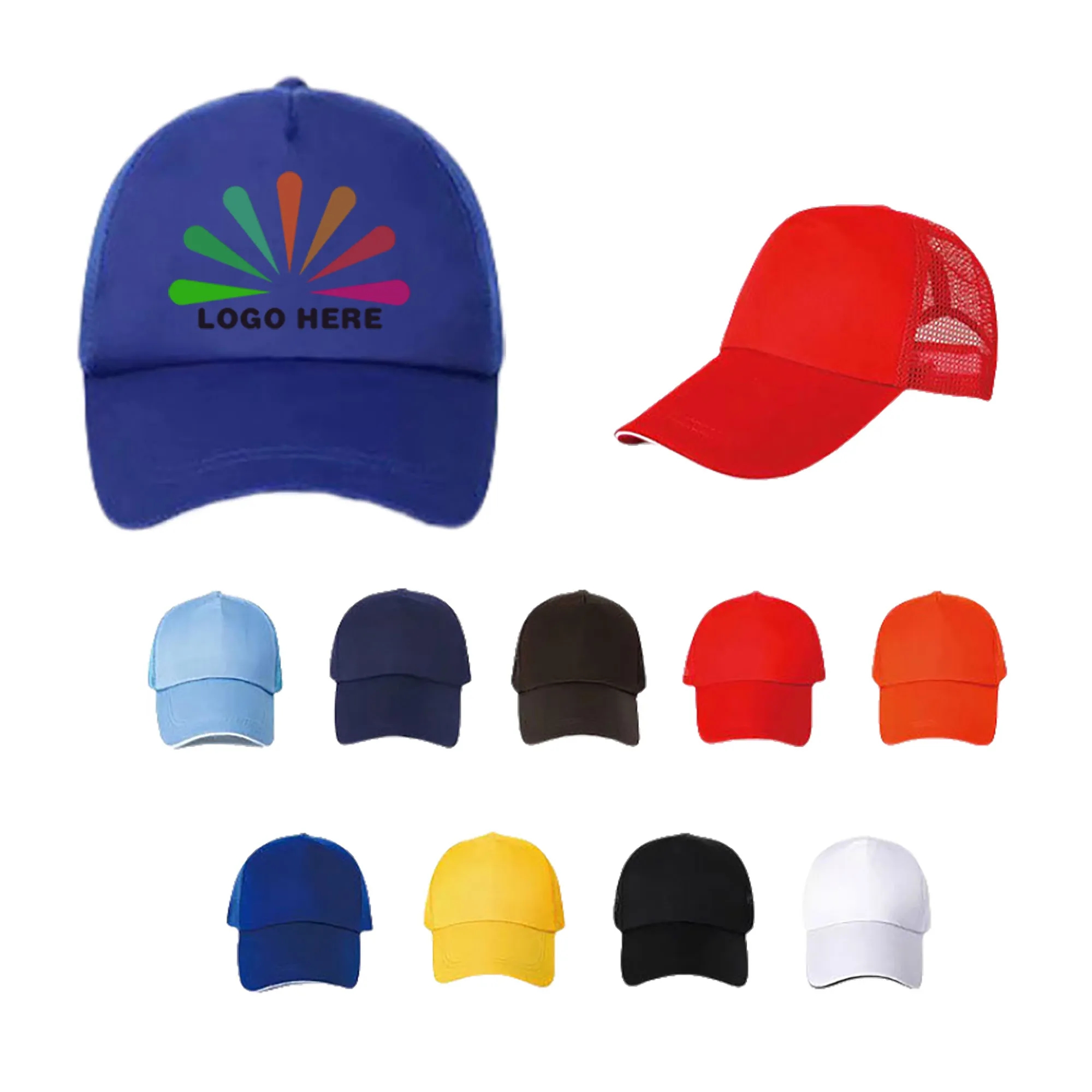 Full Color Printed Baseball Cap With Mesh Adjustable Size 2