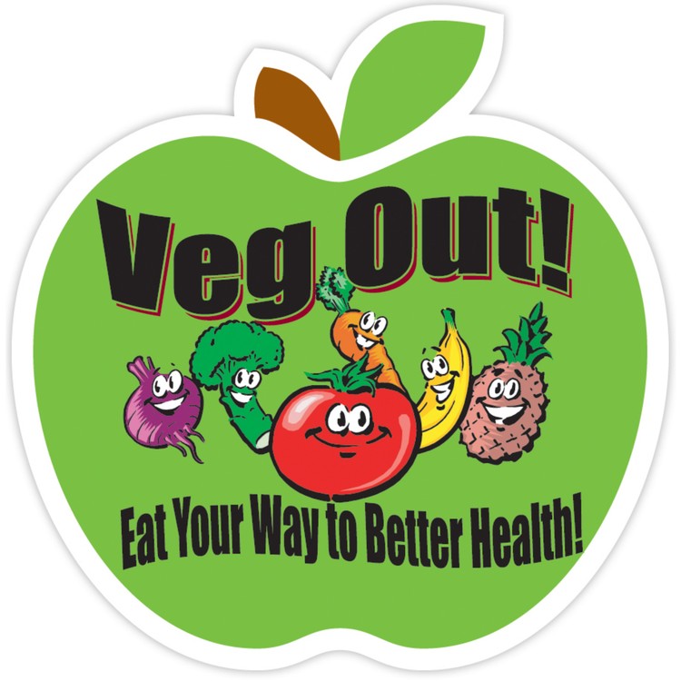 Vinyl Label Full Color (3"x3") Apple Shape