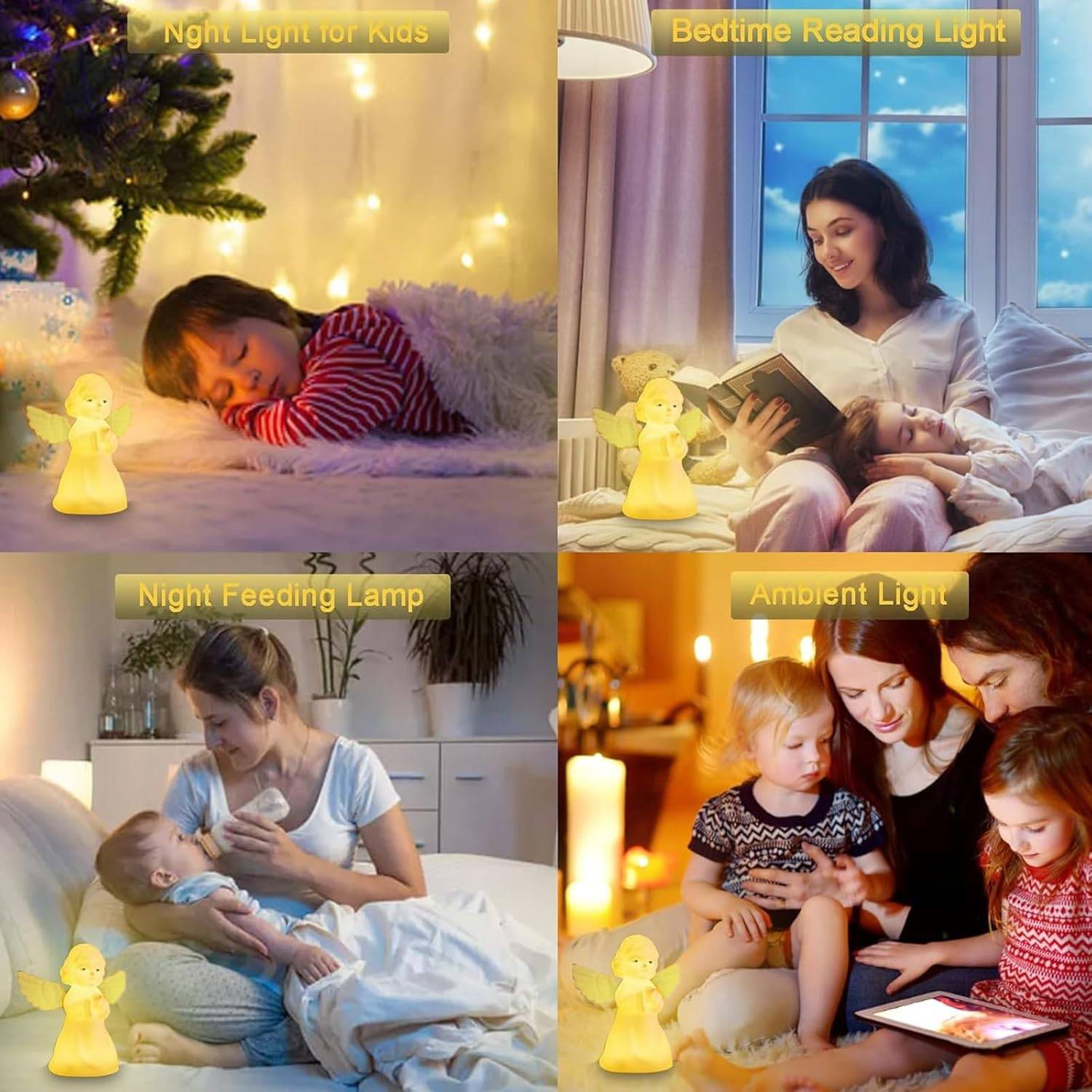 Silicone Angel Rainbow Touch Lamp 3