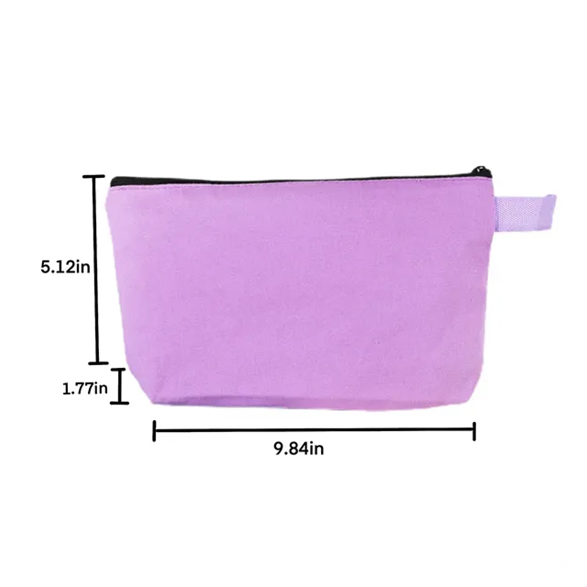 Candy Color Canvas Pencil Case Zipper Handheld Pouch 13