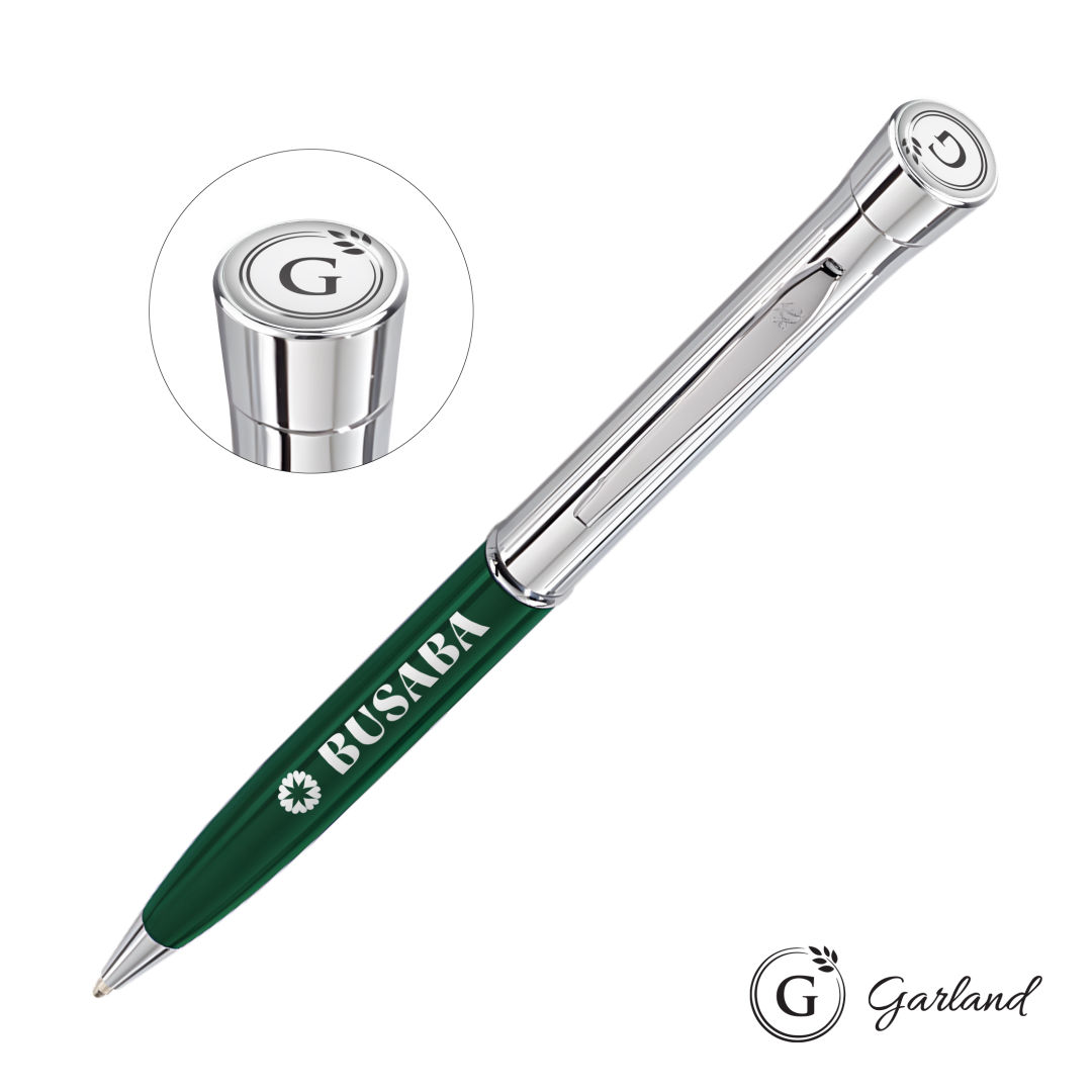 Garland® Monogram Twist Ballpoint Pen - Chrome 5