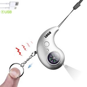 Wings Shaped Safety Alarm Keychain With LED Light And 120DB Panic Sound 17