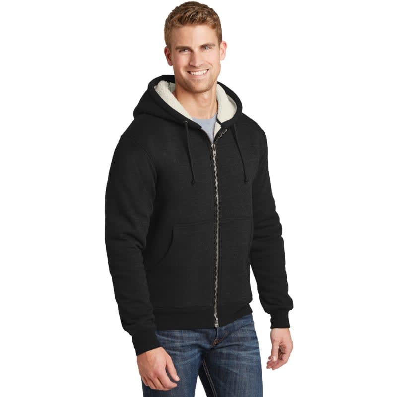 CornerStone Heavyweight Sherpa-Lined Hooded Fleece Jacket. 8