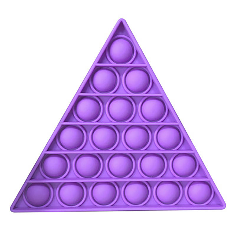 Triangle Shape Pure Color Push Pop Bubble Fidget Sensory Sunshine Toy 6