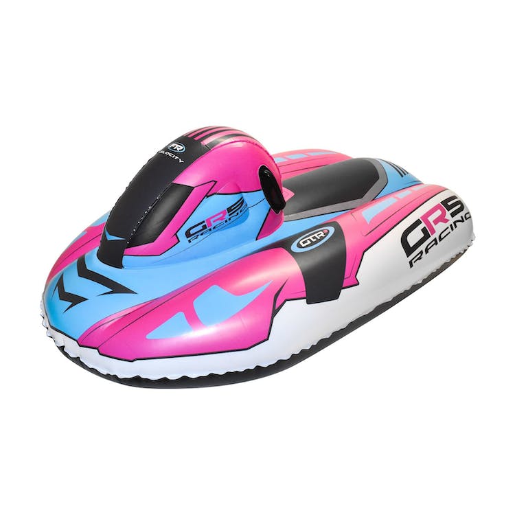 Inflatable Snowmobile Sleds - Pink/Teal