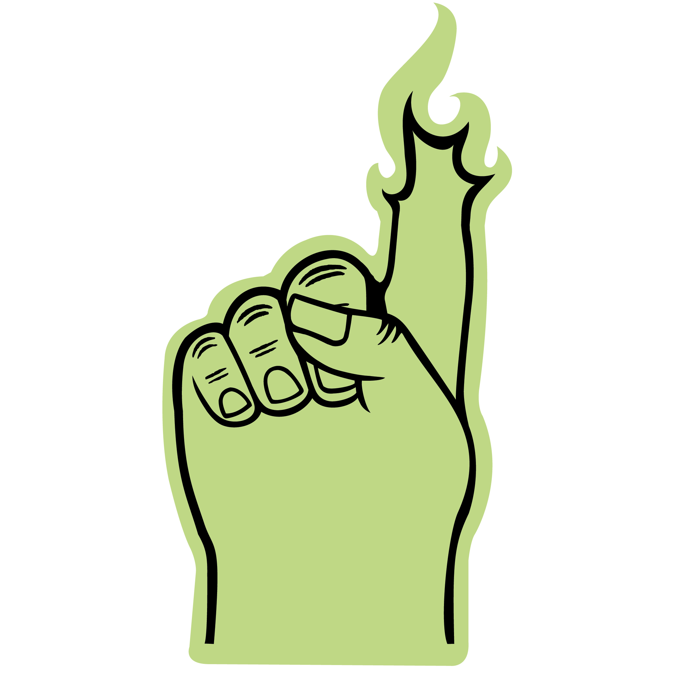 Foam Flame Finger 18" 5