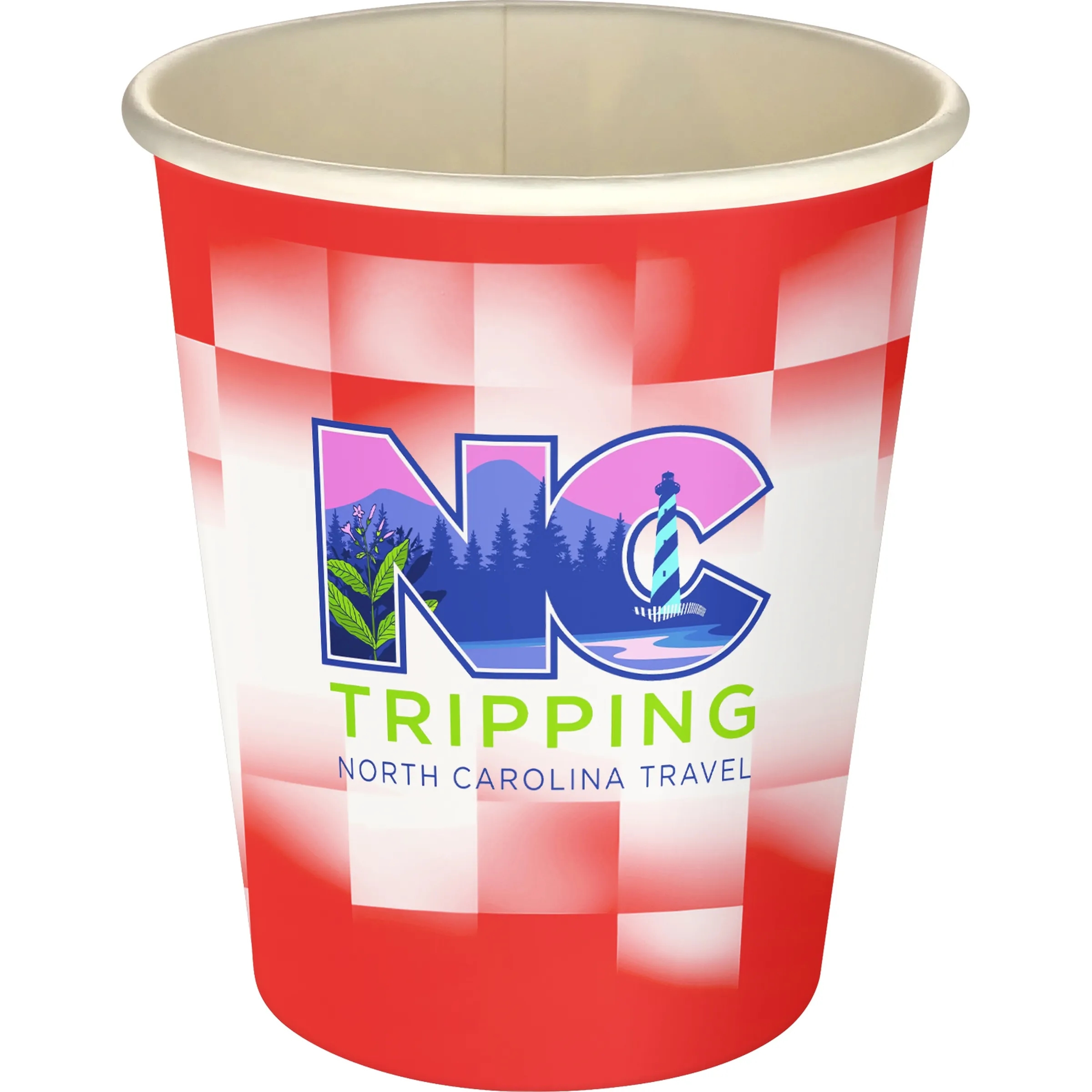 5 oz Full Color Shaded Checkers Paper Cup 8