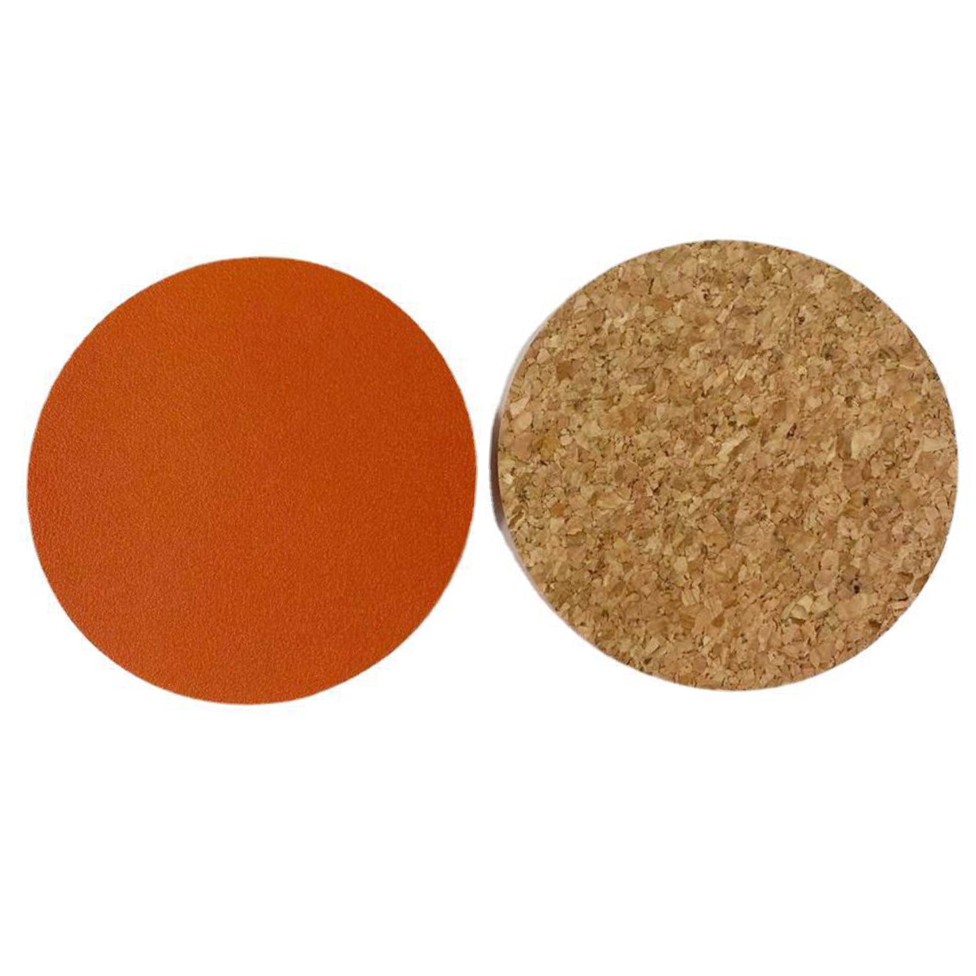 Round Faux Leather and Cork Coaster 5