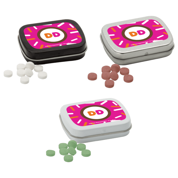 Sugar Free Mints in a Small Rectangular Hinged Tin 21