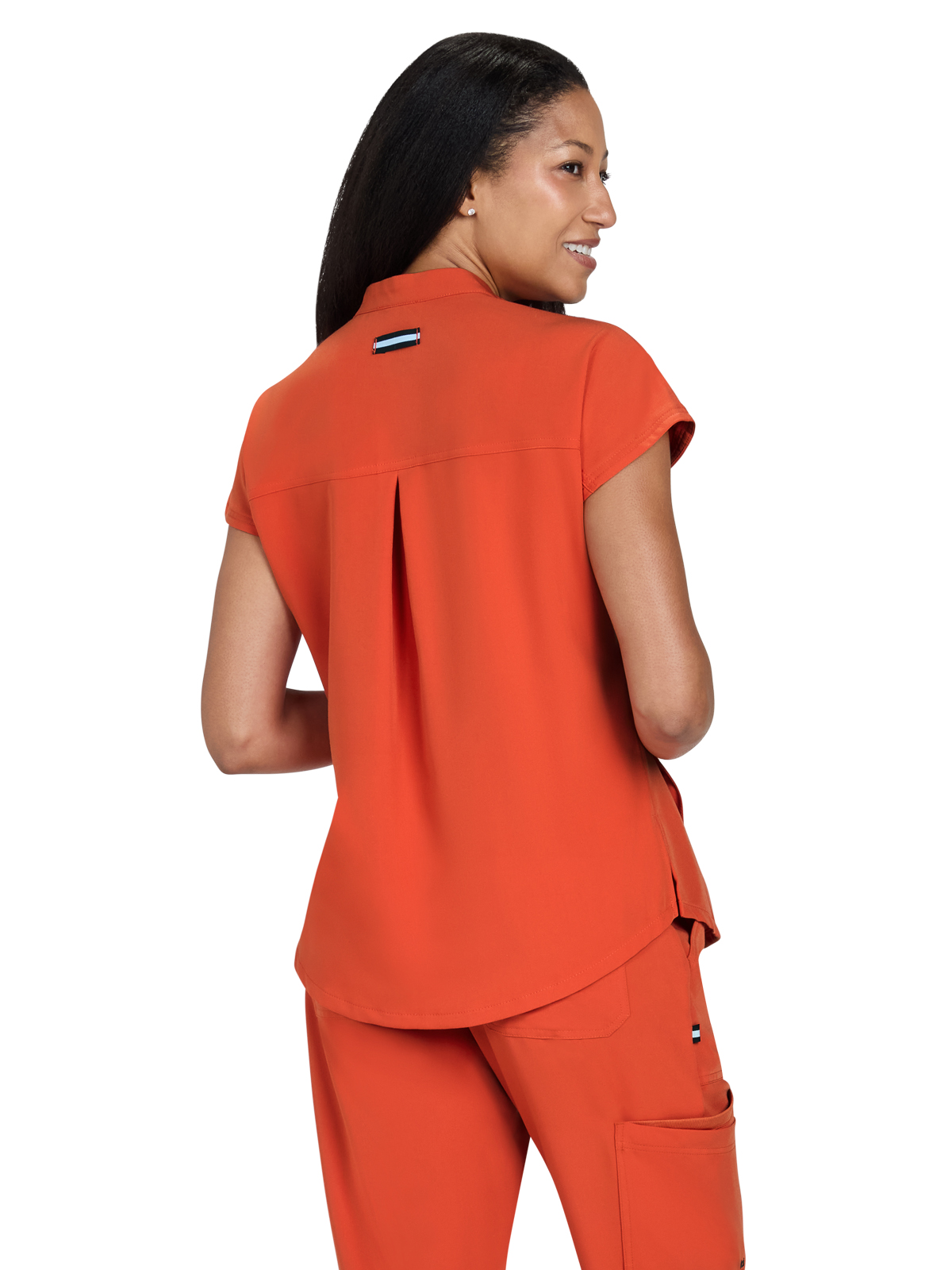 koi - Next Gen - Womens Two-Pocket Button Closure Scrub Top 17