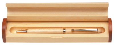 Laser Engraved Maple Pen & Pen Case Set 1
