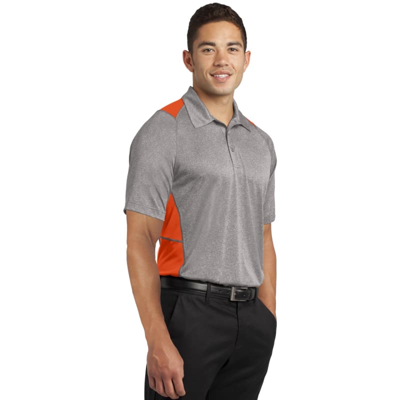 Sport-Tek Heather Colorblock Contender Polo. 83