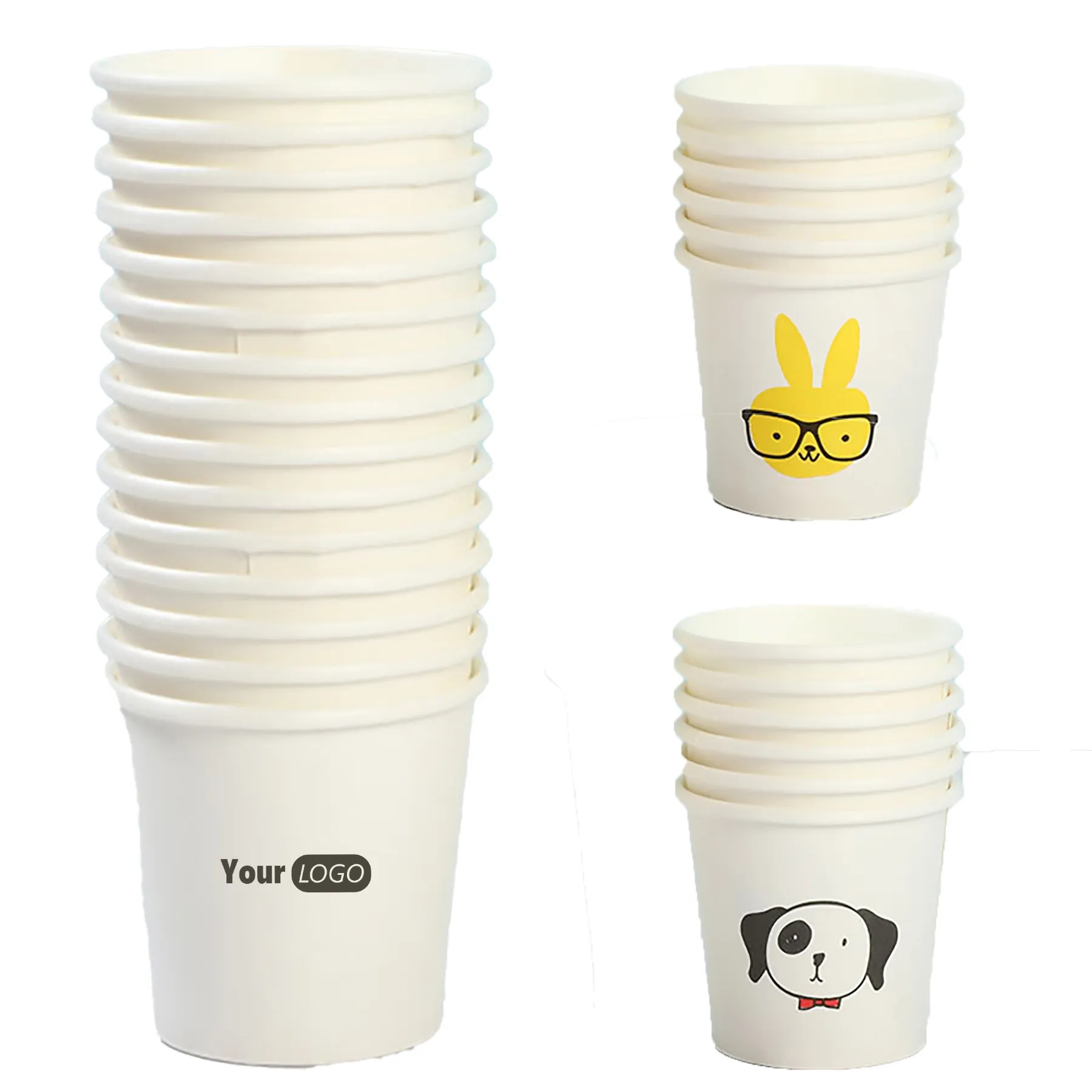 Paper 50 Disposable 30ml Shopping Mall Tasting Cups 2