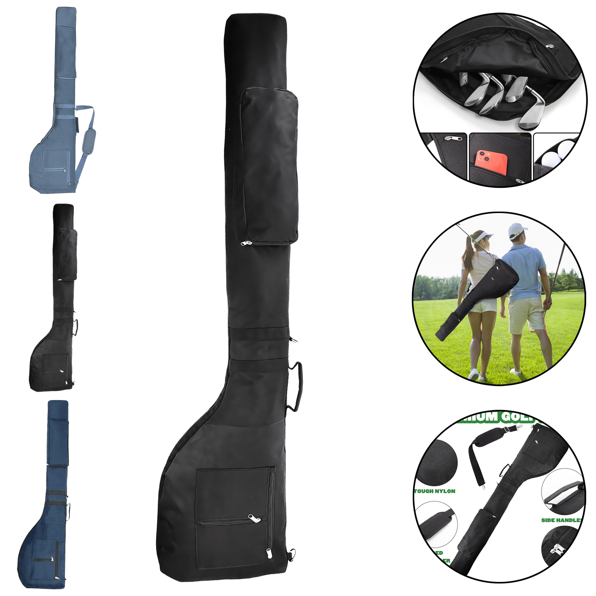 Foldable Lightweight Golf Club Bag with Dustproof Cover 2