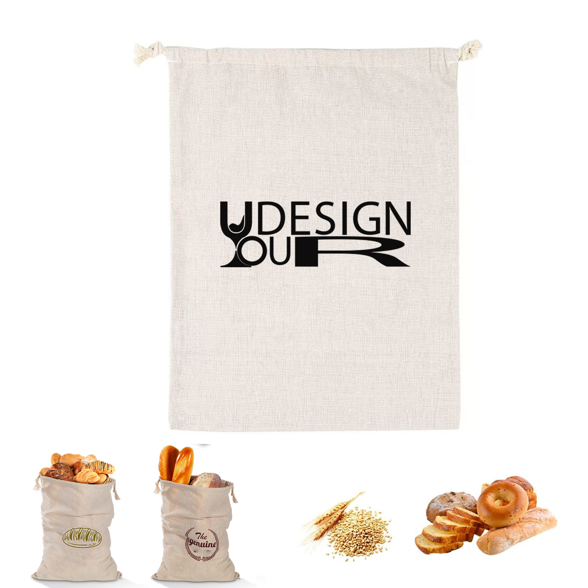 Reusable Linen Bread Bag 1