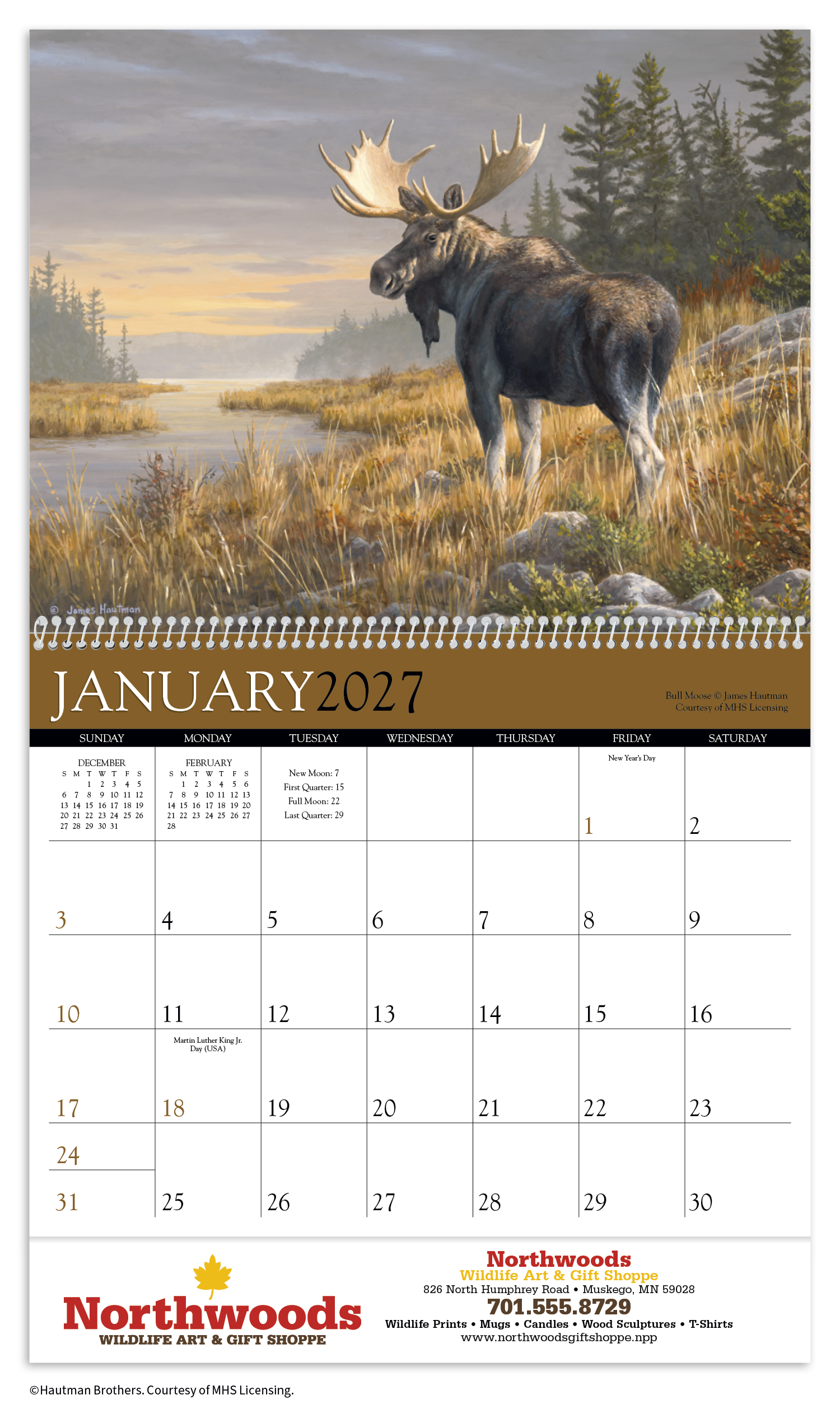 Triumph® Calendars Wildlife Art by the Hautman Brothers Calendar 71