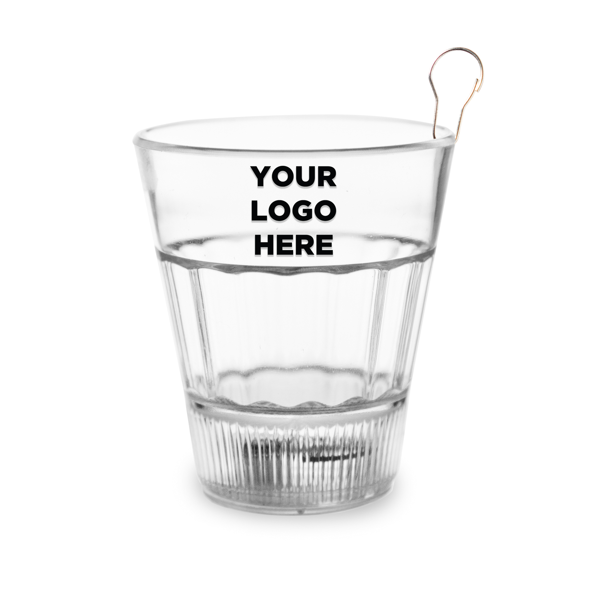 Red LED 2oz Shot Glass Medallion 8