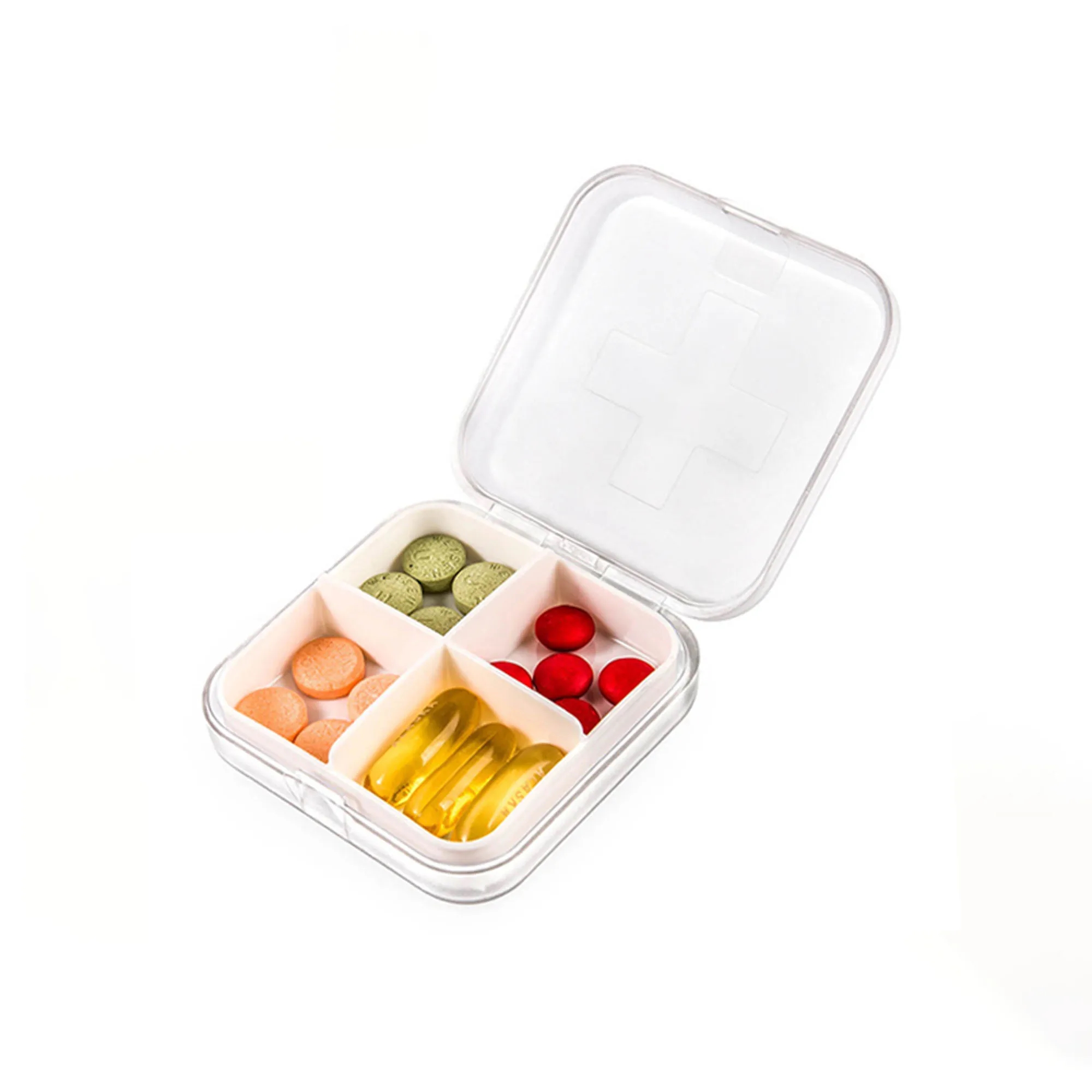 Portable Pill Organizer with 4 Compartments 6