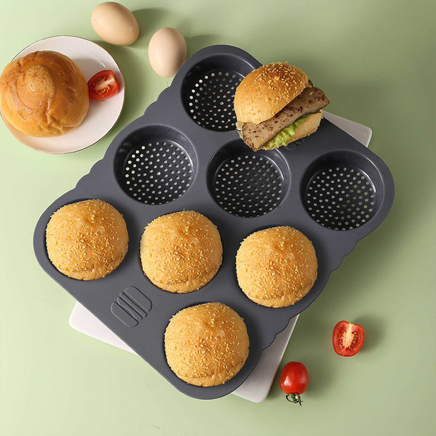Silicone Hamburg Bread Mold 2