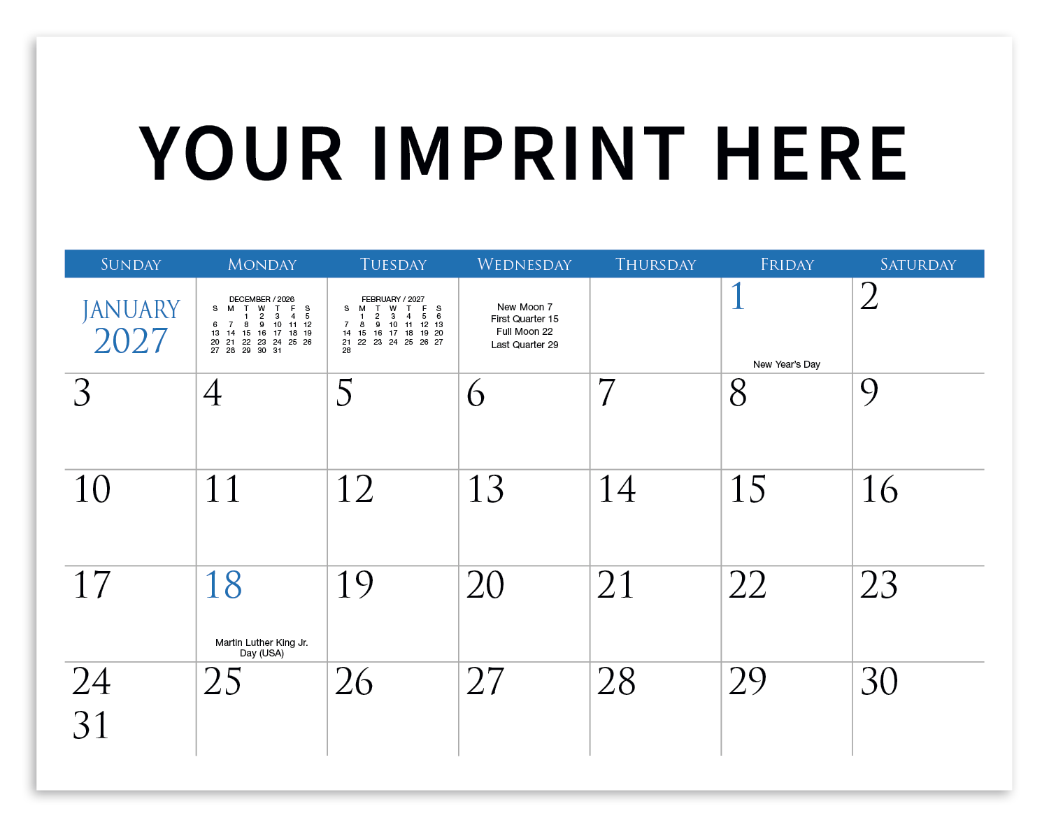 Triumph® Calendars Small Quantity Custom - Stapled Calendar 53