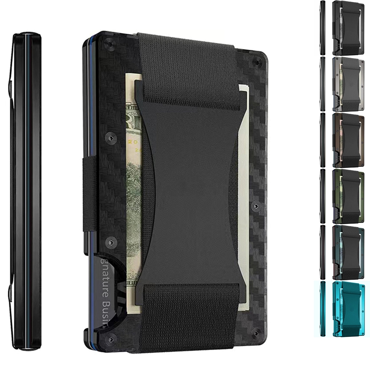 Aluminum Metal Small Mens Wallets With Cash 3