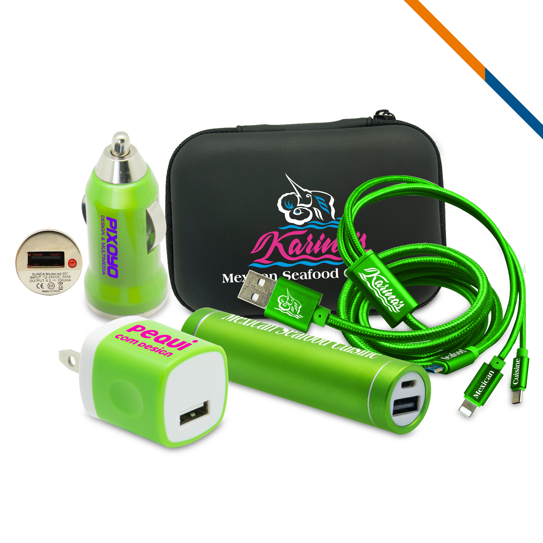 Lotus Charging Set (4 in 1 Set) 2000Mah 5