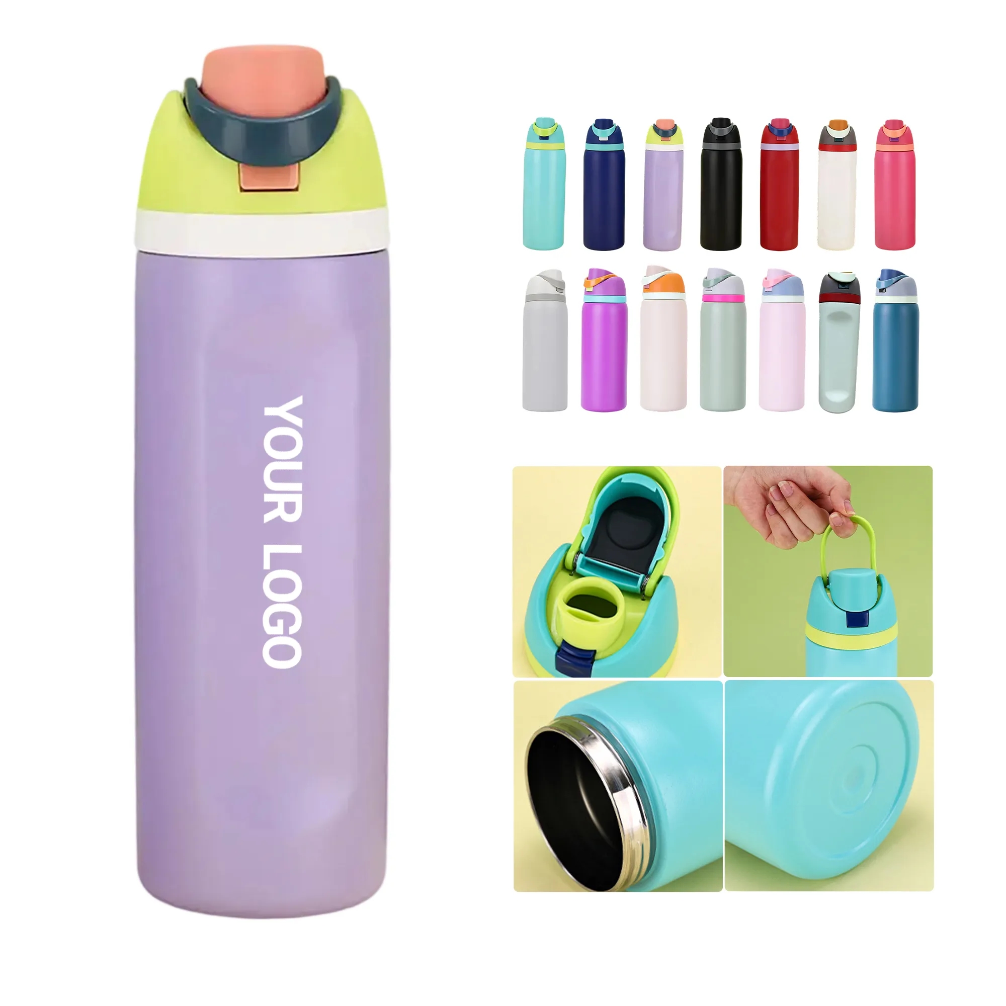 MOQ 50 32oz Dual-Lid 304 Stainless Steel Insulated Tumbler 7