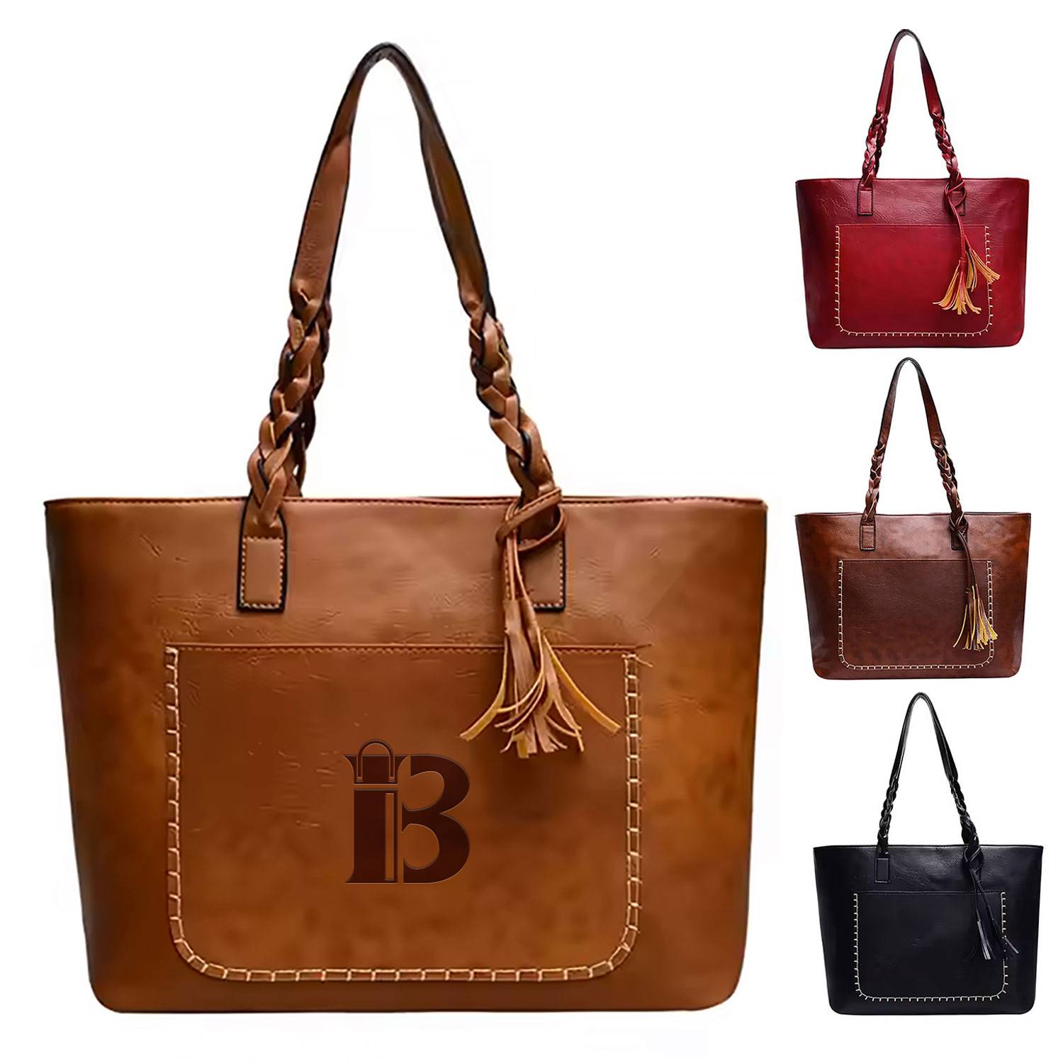 Large capacity tassel shoulder bag 10
