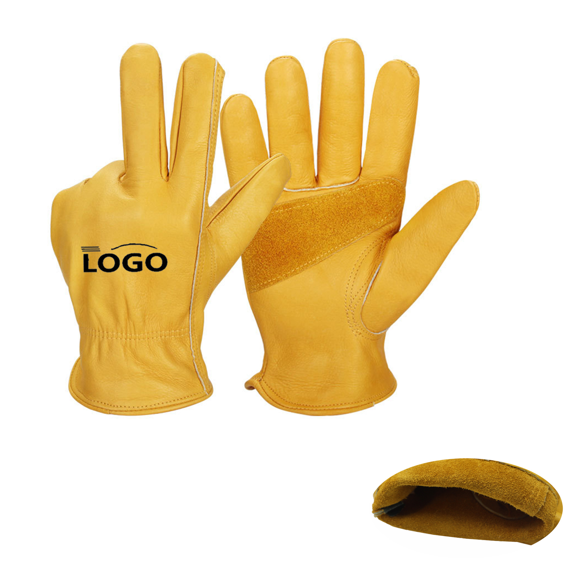 BC Grade Cowhide Leather Work Gloves 2