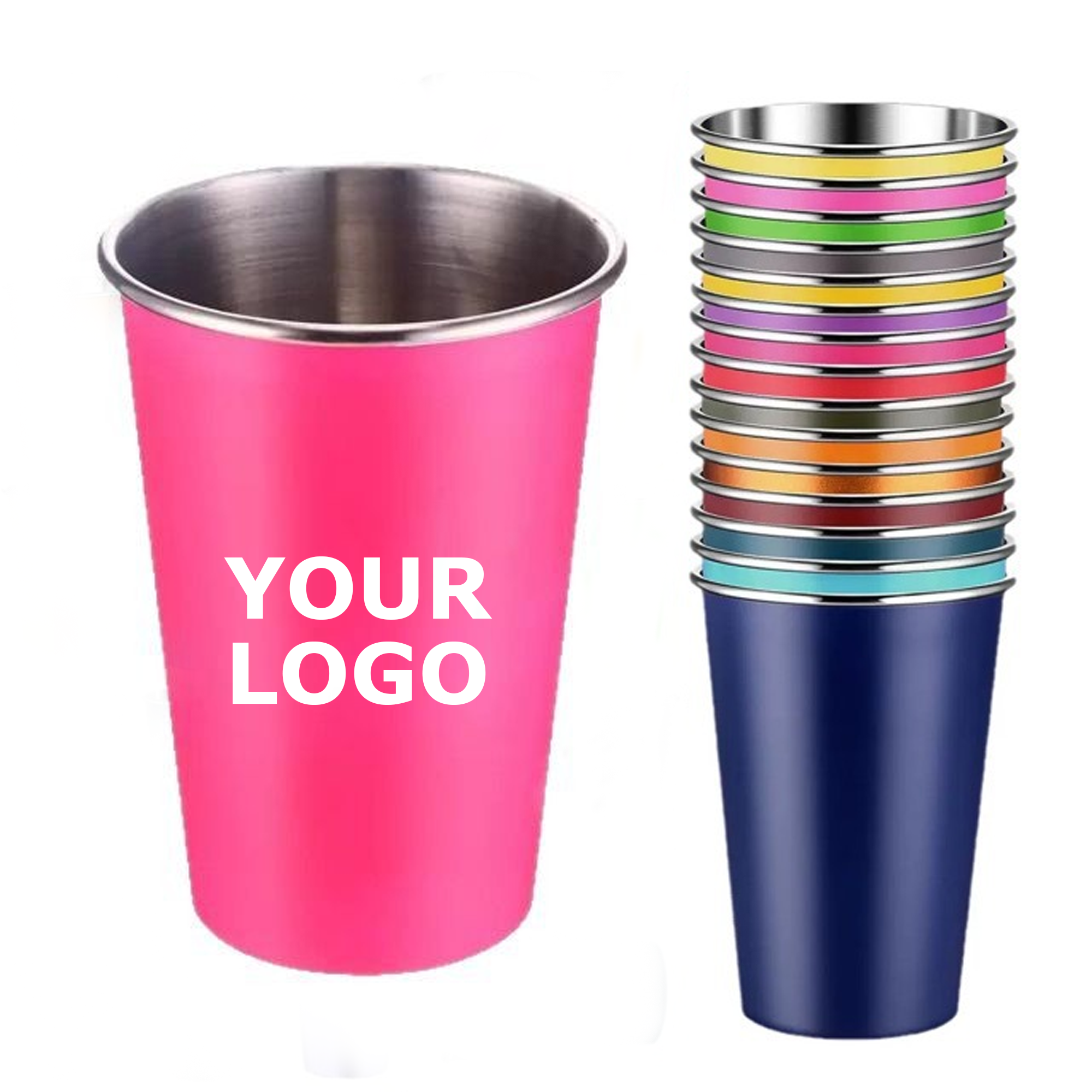 Stainless Steel Shatter-Resistant Stackable Drinking Cups 1