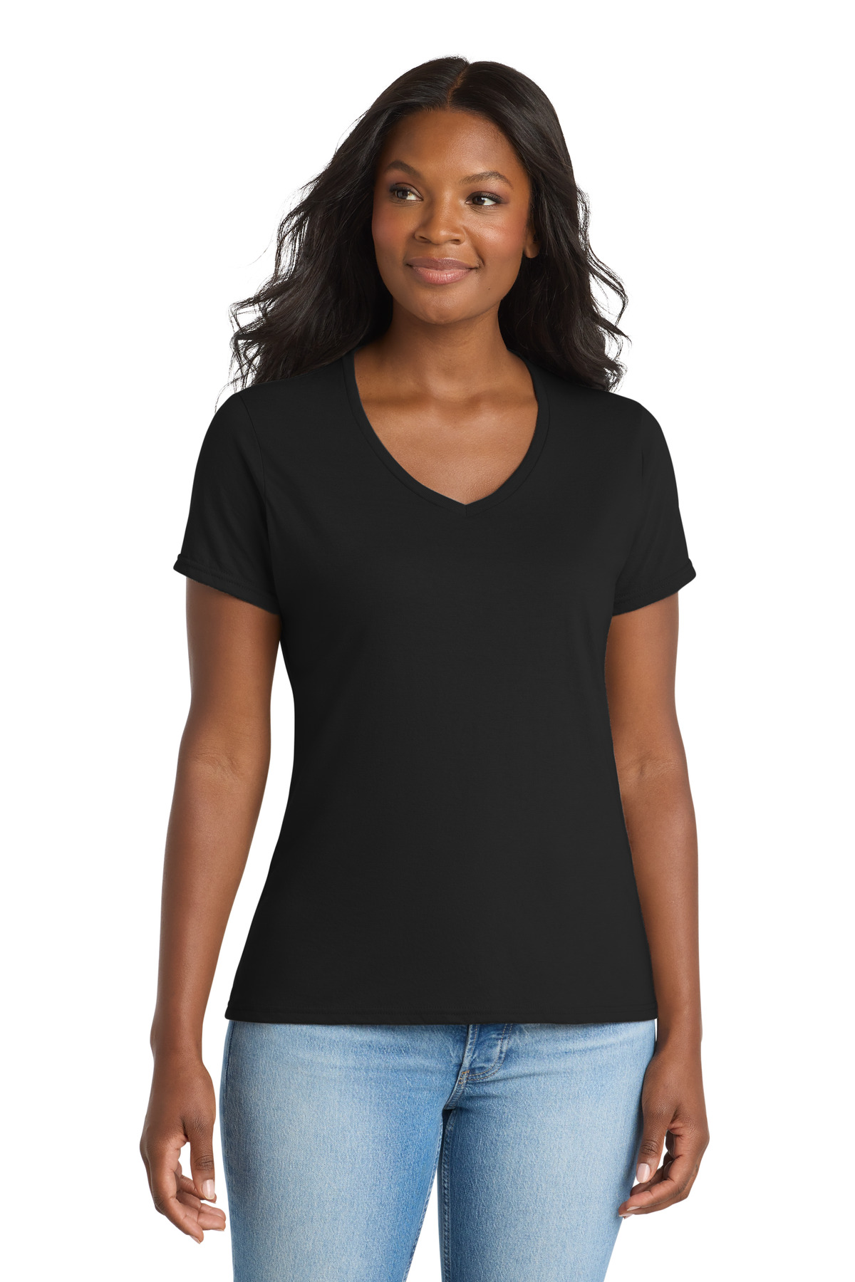 Port & Co Women's Performance Blend V-Neck Tee. LPC381V 59