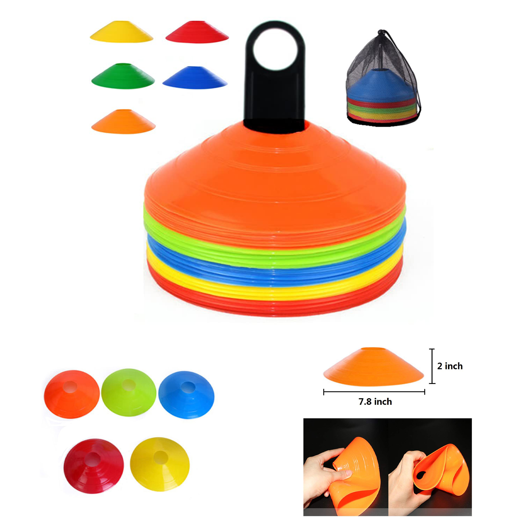 Soccer Cones (50 Pcs) Disc Cone 2