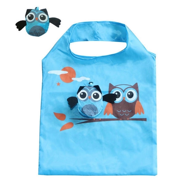 Owl Shape Folding Shopping Bag, custom tote bag with logo imprint 4