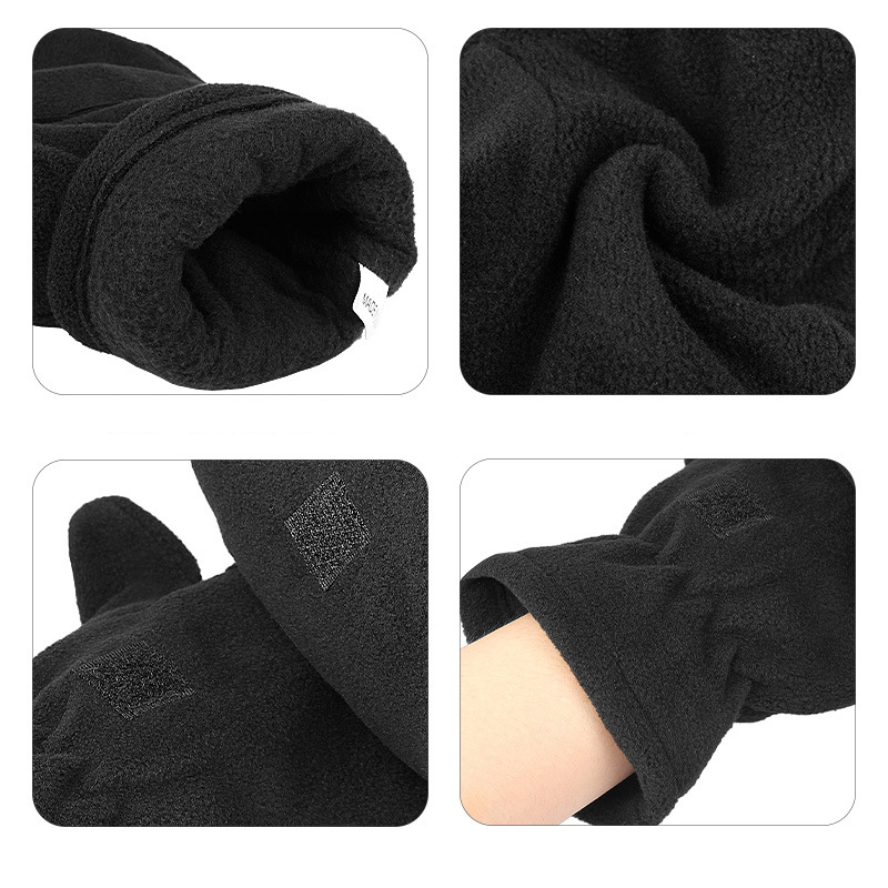 Convertible Polar Fleece Gloves Flip Top Mittens 8