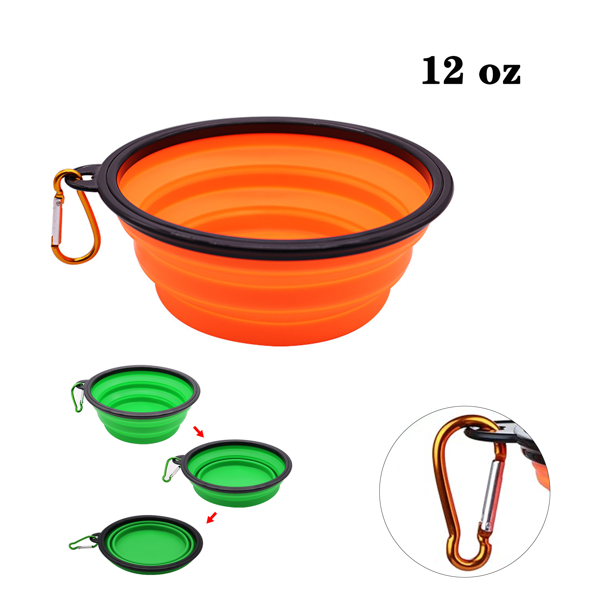 Folding Dog Bowl With Hook 13