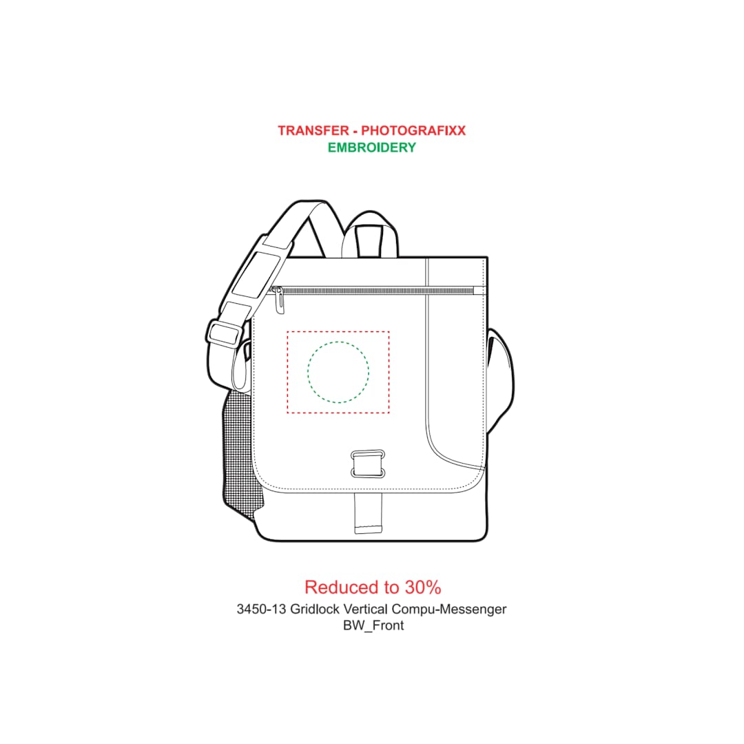 Gridlock Vertical 15" Computer Messenger Bag 4