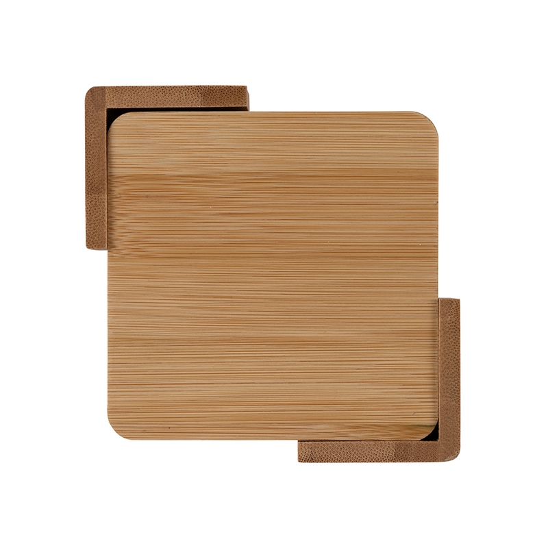 Brandon IV 4-Piece Bamboo Coaster Set 6