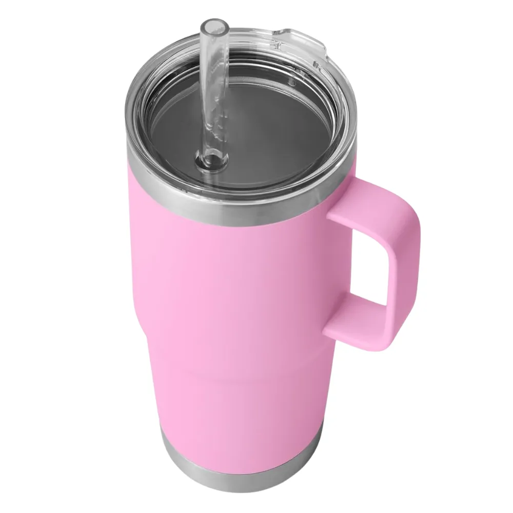 25oz. Insulated Tumbler with Handle and Straw 10