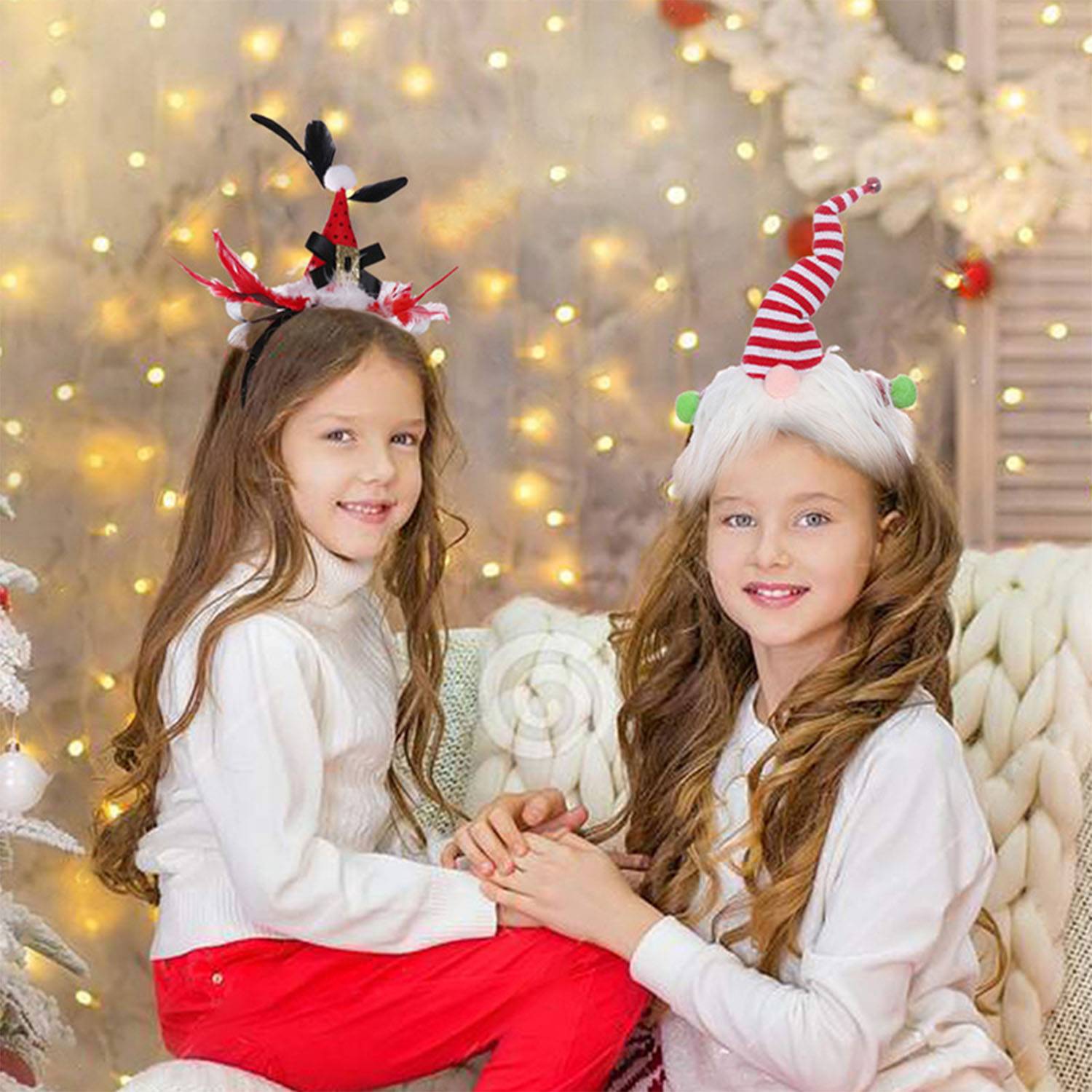 Plastic Christmas Party Feather Hair Accessories Headband 7