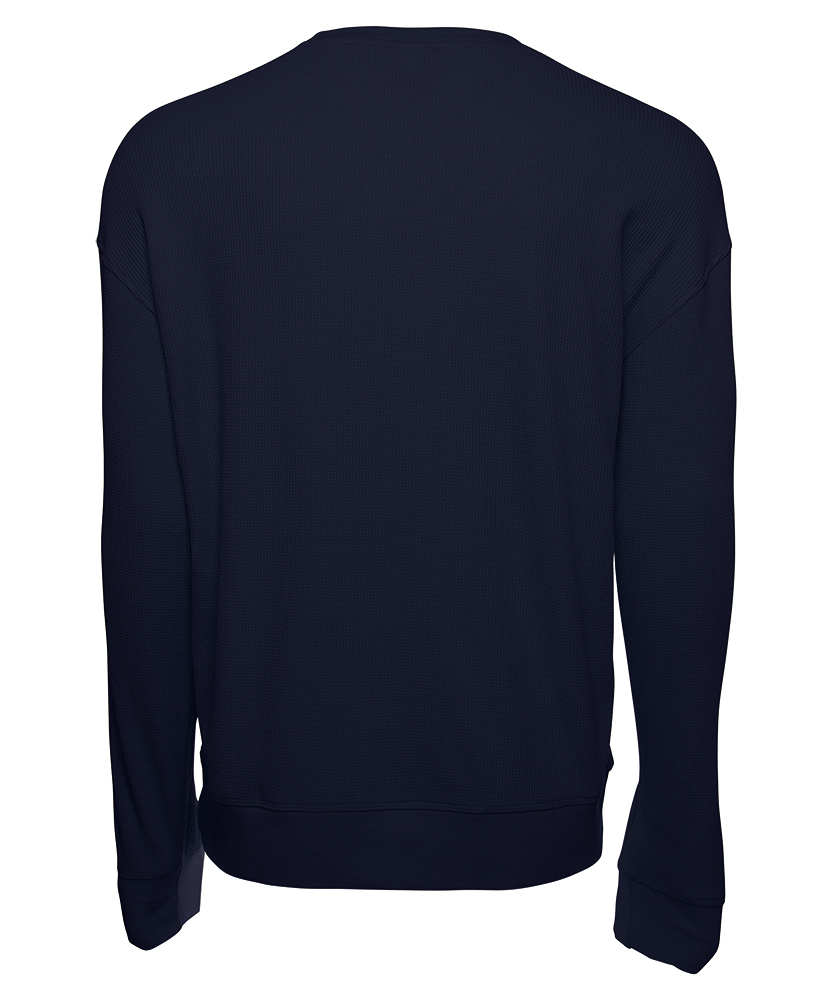 Lightweight Waffle Crew Neck Sweatshirt