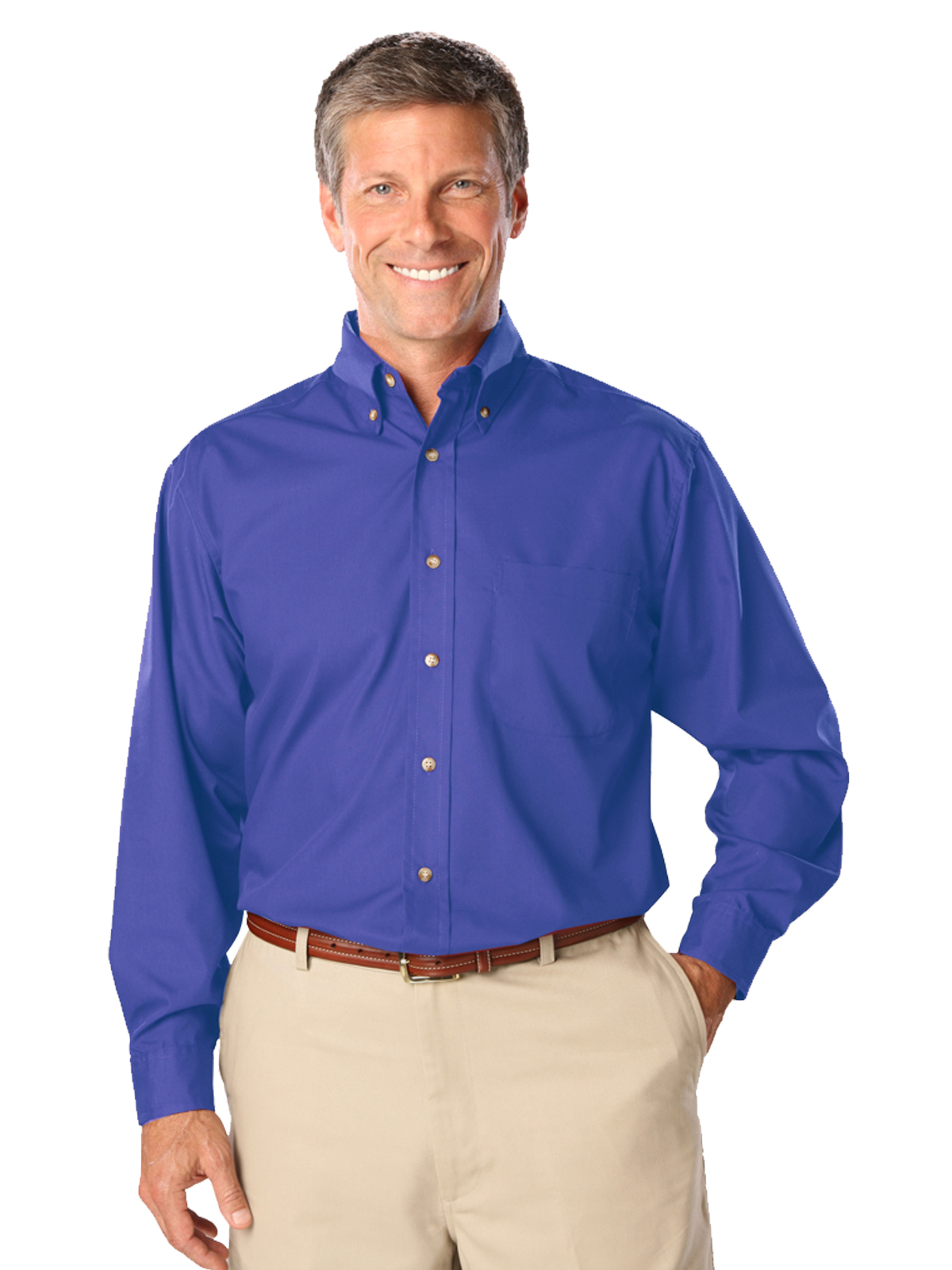 Blue Generation - Men's 1-Pocket Superblend Poplin Shirt 67