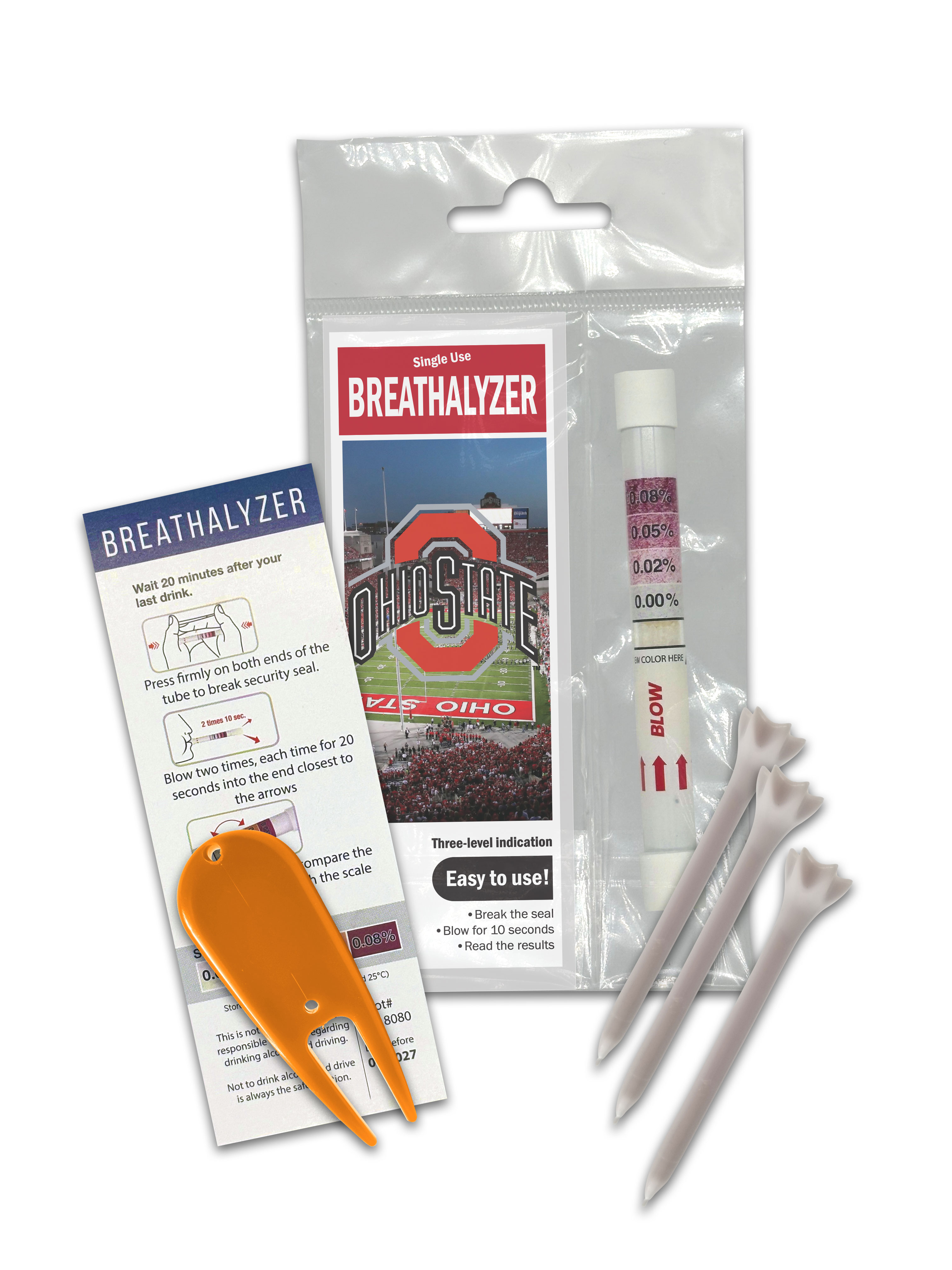 Golfers Single-Use Breathalyzer with Custom Printed Insert 7
