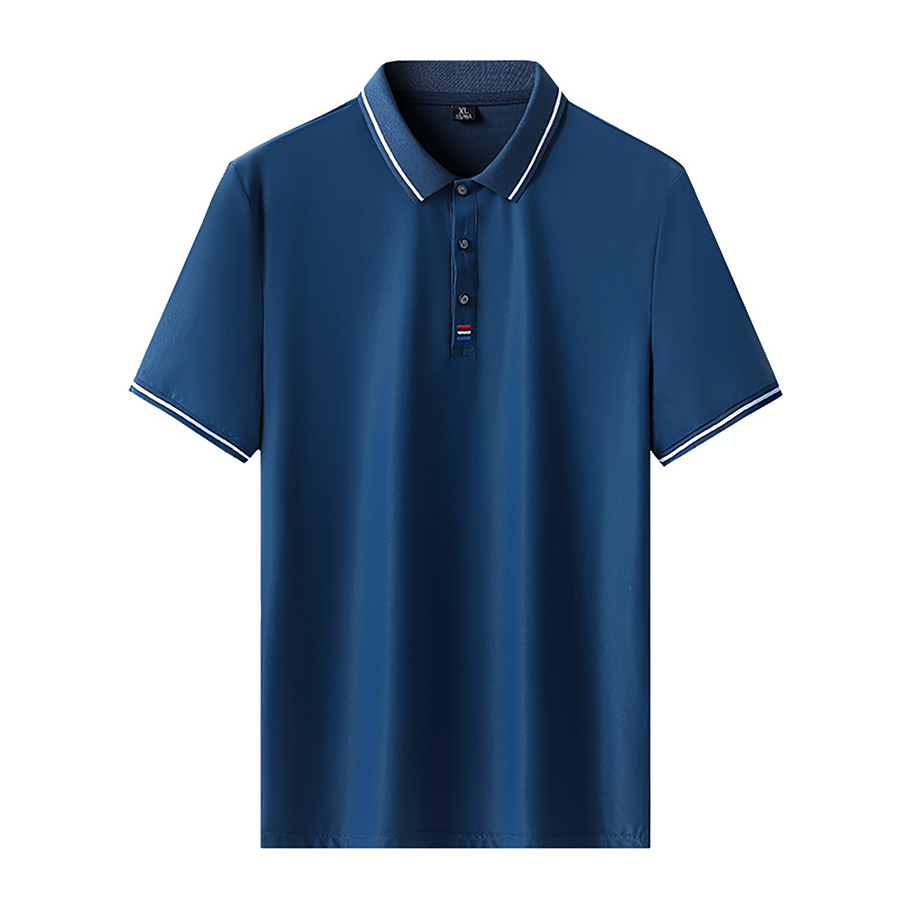 Men's Short Sleeve Golf Shirt with 3 Buttons on Tops 4